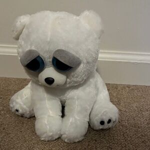 White Feisty Pets Polar Plush Bear Toy